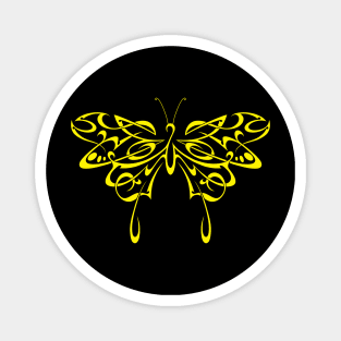 Tribal butterfly (yellow) Magnet